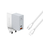 LDNIO A2620C Bộ sạc nhanh đa năng 65W cho điện thoại và máy tính bảng cổng Type-C/USB-C, phích cắm EU 65W, phích cắm UK 65W, phích cắm US 65W