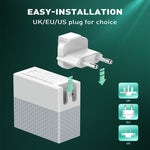 LDNIO A2620C Bộ sạc nhanh đa năng 65W cho điện thoại và máy tính bảng cổng Type-C/USB-C, phích cắm EU 65W, phích cắm UK 65W, phích cắm US 65W