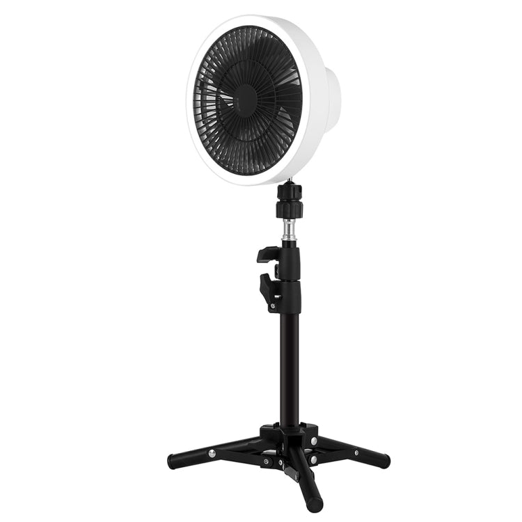 Quạt tripod LED ngoài trời 7 inch ZK-01 đa chức năng, pin dự phòng, quạt treo di động