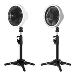 Quạt tripod LED ngoài trời 7 inch ZK-01 đa chức năng, pin dự phòng, quạt treo di động