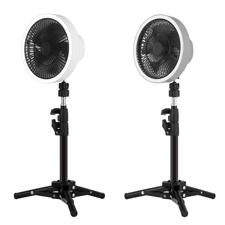 Quạt tripod LED ngoài trời 7 inch ZK-01 đa chức năng, pin dự phòng, quạt treo di động