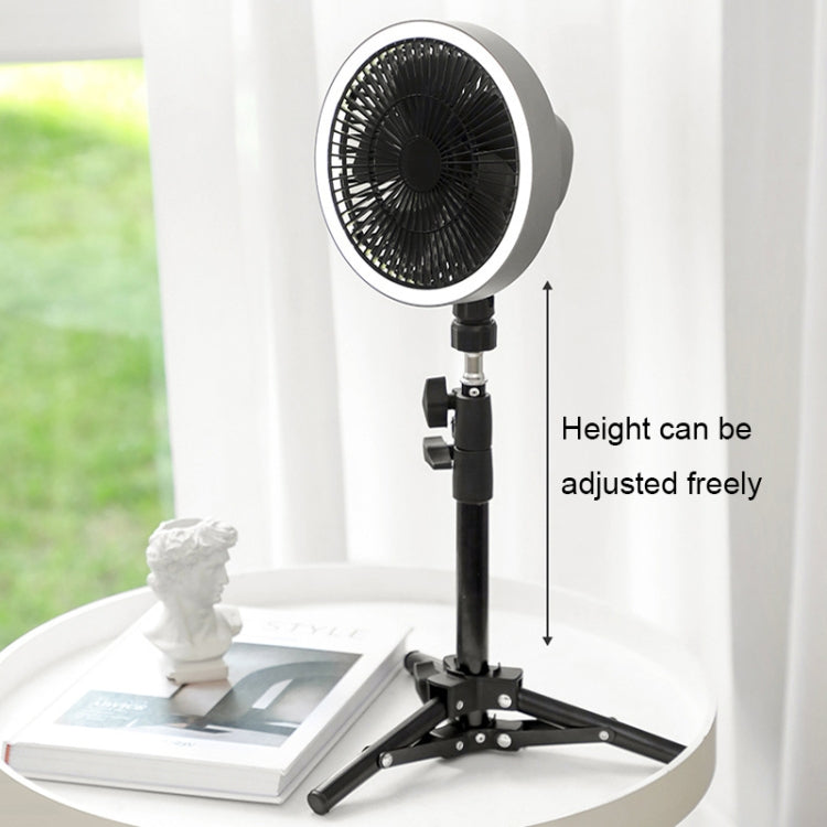 Quạt tripod LED ngoài trời 7 inch ZK-01 đa chức năng, pin dự phòng, quạt treo di động