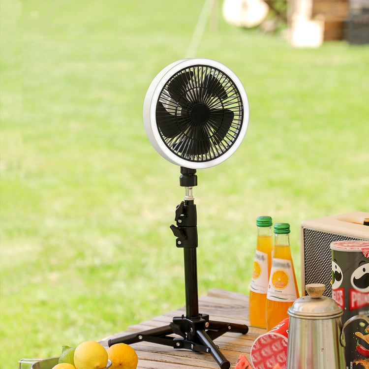 Quạt tripod LED ngoài trời 7 inch ZK-01 đa chức năng, pin dự phòng, quạt treo di động