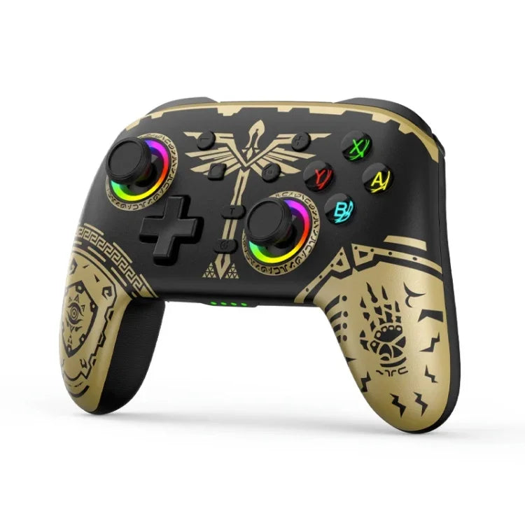 Tay cầm rung cảm ứng không dây Bluetooth cho Nintendo Switch/Switch PRO, Đen Vàng, Trắng Xanh, Đen, Trắng