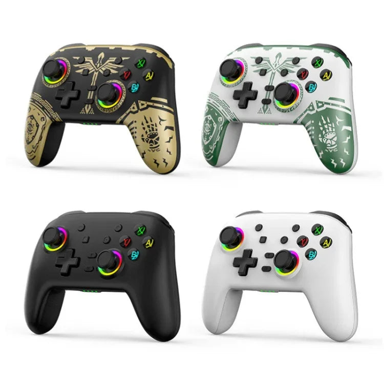 Tay cầm rung cảm ứng không dây Bluetooth cho Nintendo Switch/Switch PRO, Đen Vàng, Trắng Xanh, Đen, Trắng
