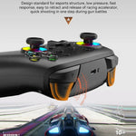 Tay cầm rung cảm ứng không dây Bluetooth cho Nintendo Switch/Switch PRO, Đen Vàng, Trắng Xanh, Đen, Trắng