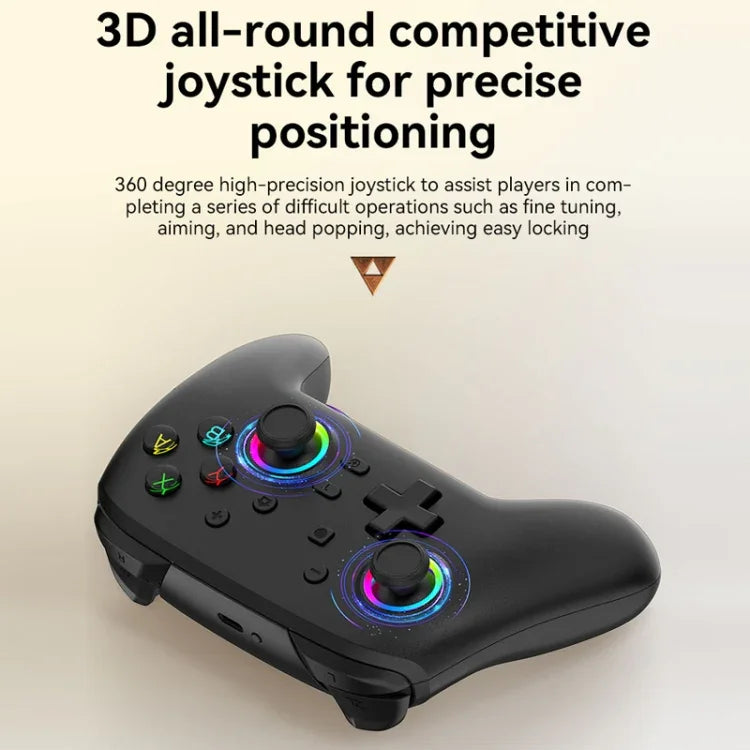 Tay cầm rung cảm ứng không dây Bluetooth cho Nintendo Switch/Switch PRO, Đen Vàng, Trắng Xanh, Đen, Trắng