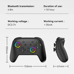 Tay cầm rung cảm ứng không dây Bluetooth cho Nintendo Switch/Switch PRO, Đen Vàng, Trắng Xanh, Đen, Trắng