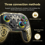 Tay cầm rung cảm ứng không dây Bluetooth cho Nintendo Switch/Switch PRO, Đen Vàng, Trắng Xanh, Đen, Trắng