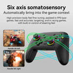 Tay cầm rung cảm ứng không dây Bluetooth cho Nintendo Switch/Switch PRO, Đen Vàng, Trắng Xanh, Đen, Trắng