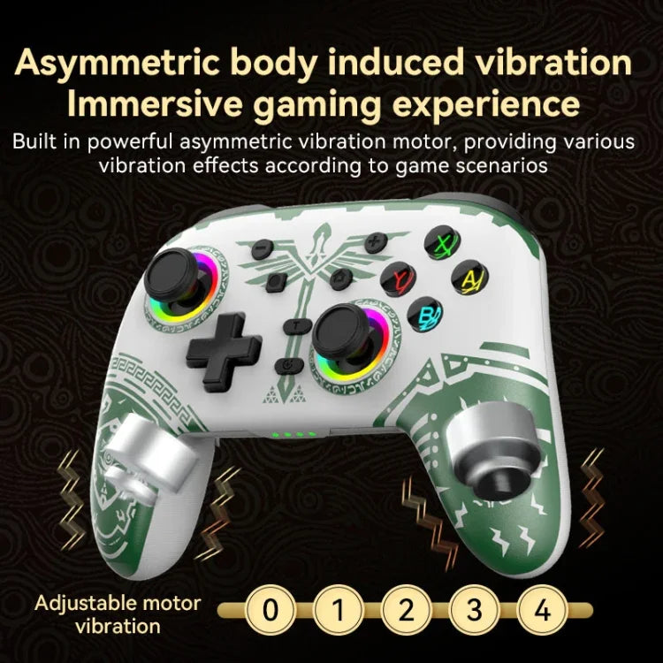Tay cầm rung cảm ứng không dây Bluetooth cho Nintendo Switch/Switch PRO, Đen Vàng, Trắng Xanh, Đen, Trắng