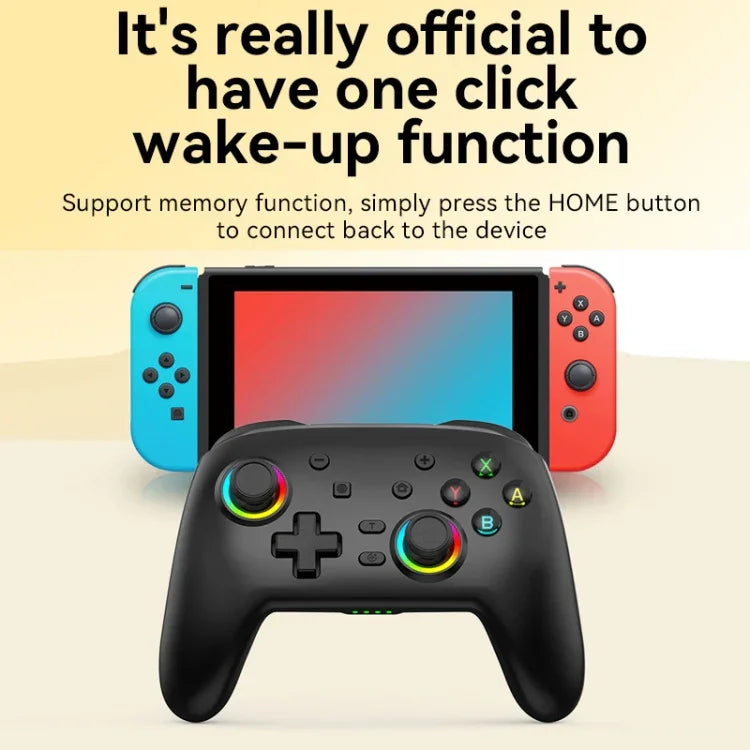 Tay cầm rung cảm ứng không dây Bluetooth cho Nintendo Switch/Switch PRO, Đen Vàng, Trắng Xanh, Đen, Trắng