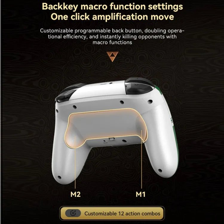 Tay cầm rung cảm ứng không dây Bluetooth cho Nintendo Switch/Switch PRO, Đen Vàng, Trắng Xanh, Đen, Trắng