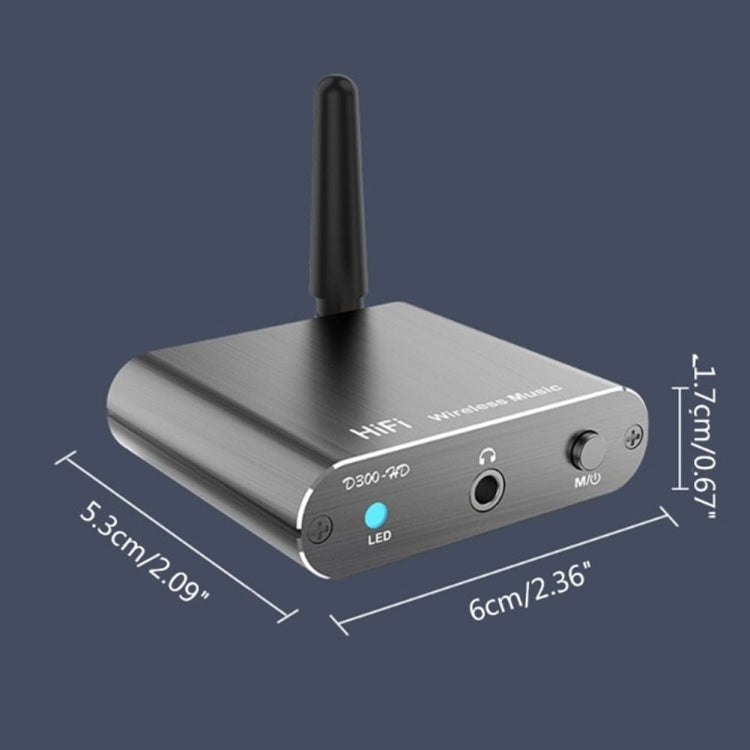 Bộ thu âm thanh Bluetooth 5.2 3.5MM AUX Coaxial Fiber APTX HD Adapter Bluetooth, D300