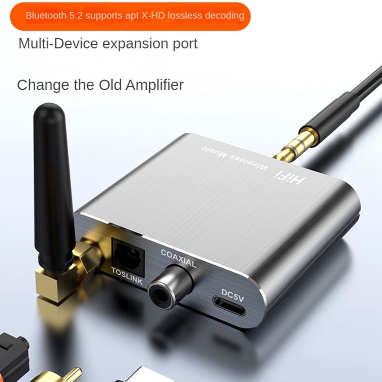 Bộ thu âm thanh Bluetooth 5.2 3.5MM AUX Coaxial Fiber APTX HD Adapter Bluetooth, D300