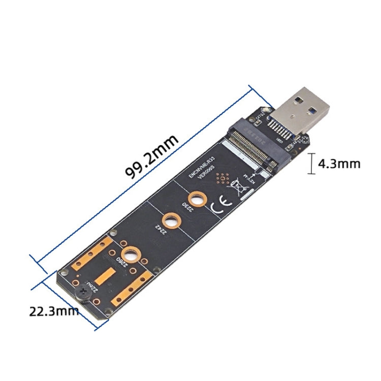 Bộ chuyển đổi ENCNVME-R33 USB 3.2 Gen 2 10Gbps sang NVMe M.2 SSD chip RTL9210 cho M Key M2 NVMe, ENCNVME-R33