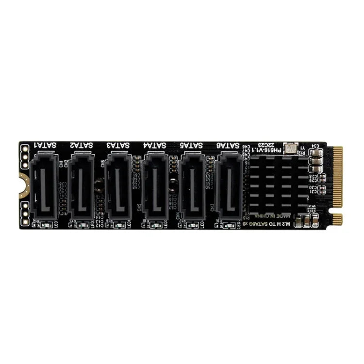 Card mở rộng chuyển đổi M2 M-EKY PCIE3.0 sang SATA6G 6 cổng, card mở rộng ổ cứng 6 cổng