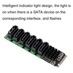 Card mở rộng chuyển đổi M2 M-EKY PCIE3.0 sang SATA6G 6 cổng, card mở rộng ổ cứng 6 cổng