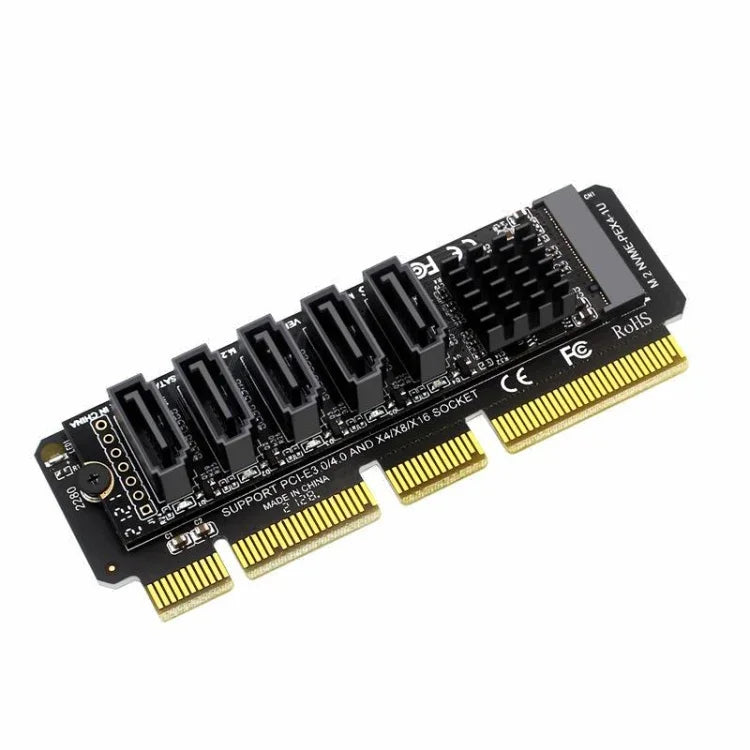 Card chuyển đổi cổng SATA5 Rotor M.2NVME-PCIE X4 / X8 / X16 chip JMB585