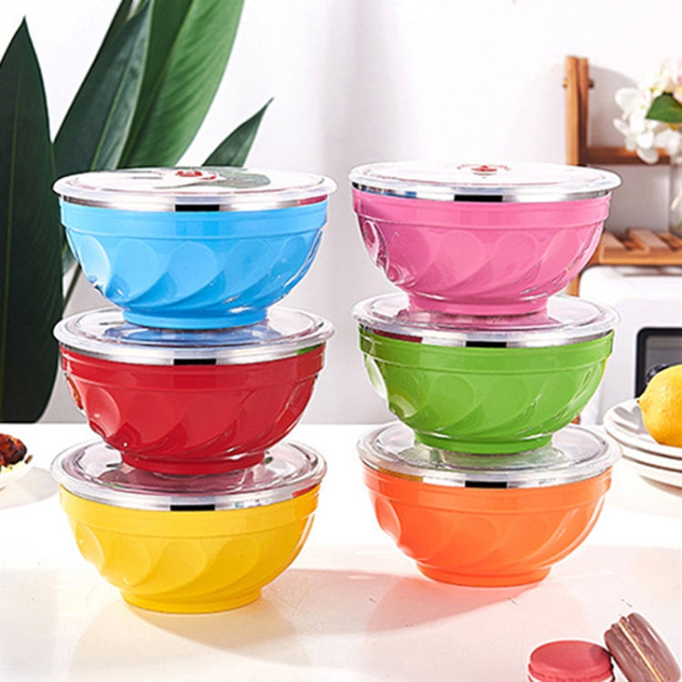 Bộ 6 bát inox hai lớp có nắp, bát cơm giữ nhiệt cho trẻ em, 13cm, 15cm, 17cm