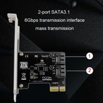 Card mở rộng PCIE 2 cổng SATA 3.0 6Gbps cho vỏ máy tính để bàn