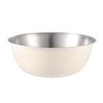 Bát đĩa inox 304 an toàn thực phẩm, bát trộn rau củ, bát nướng, chậu gỗ cát, 19cm (vàng), 22cm (vàng), 24cm (vàng), 19cm (trắng), 22cm (trắng), 24cm (trắng)