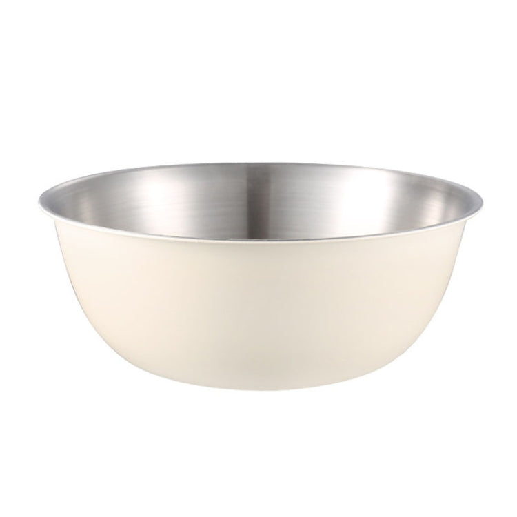 Bát đĩa inox 304 an toàn thực phẩm, bát trộn rau củ, bát nướng, chậu gỗ cát, 19cm (vàng), 22cm (vàng), 24cm (vàng), 19cm (trắng), 22cm (trắng), 24cm (trắng)