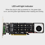 Bộ chuyển đổi mở rộng mảng RAID PCI-E X16 sang M.2 M-key NVME X4 SSD hỗ trợ 2242/2260/2280/22110, PH44Plus