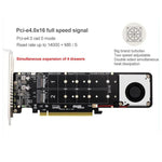 Bộ chuyển đổi mở rộng mảng RAID PCI-E X16 sang M.2 M-key NVME X4 SSD hỗ trợ 2242/2260/2280/22110, PH44Plus