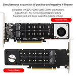 Bộ chuyển đổi mở rộng mảng RAID PCI-E X16 sang M.2 M-key NVME X4 SSD hỗ trợ 2242/2260/2280/22110, PH44Plus