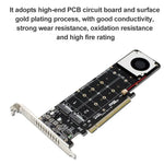 Bộ chuyển đổi mở rộng mảng RAID PCI-E X16 sang M.2 M-key NVME X4 SSD hỗ trợ 2242/2260/2280/22110, PH44Plus