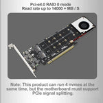 Bộ chuyển đổi mở rộng mảng RAID PCI-E X16 sang M.2 M-key NVME X4 SSD hỗ trợ 2242/2260/2280/22110, PH44Plus