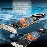 Bộ chuyển đổi mở rộng mảng RAID PCI-E X16 sang M.2 M-key NVME X4 SSD hỗ trợ 2242/2260/2280/22110, PH44Plus