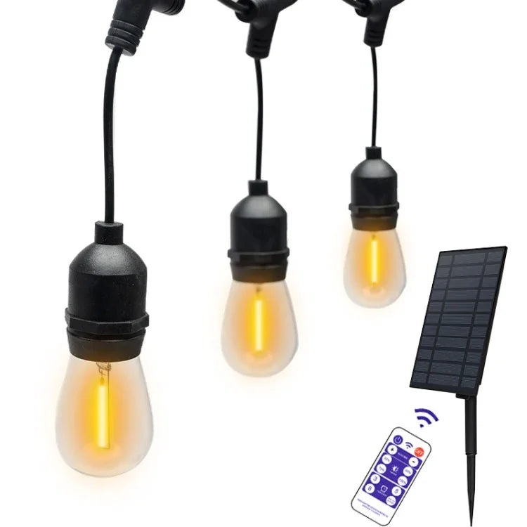 Đèn dây RGB điều khiển từ xa năng lượng mặt trời ngoài trời trang trí Giáng Sinh, ánh sáng ấm, ánh sáng màu