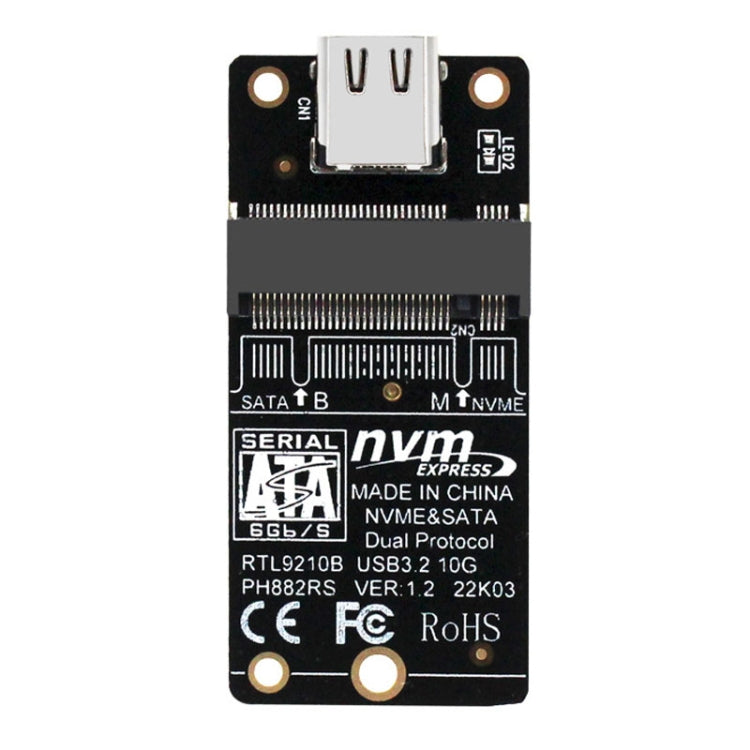 Hộp ổ cứng M.2 NVME chuyển đổi thẻ chip RTL9210B Type-C / USB-C USB3.1 Gen2 10Gbps