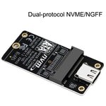 Hộp ổ cứng M.2 NVME chuyển đổi thẻ chip RTL9210B Type-C / USB-C USB3.1 Gen2 10Gbps