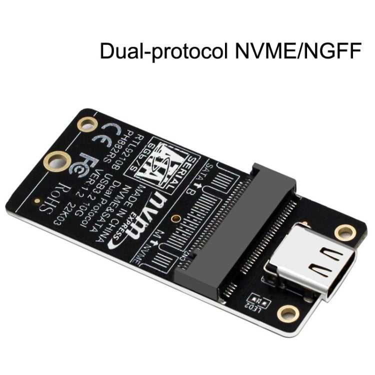 Hộp ổ cứng M.2 NVME chuyển đổi thẻ chip RTL9210B Type-C / USB-C USB3.1 Gen2 10Gbps