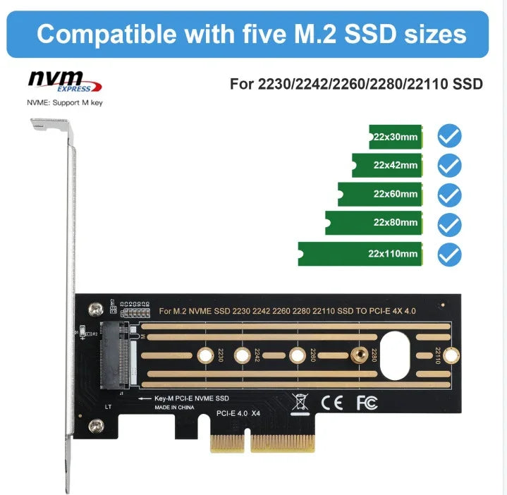 2 chiếc card nâng M.2 NVMe SSD sang PCI-E X4 4.0 GEN4