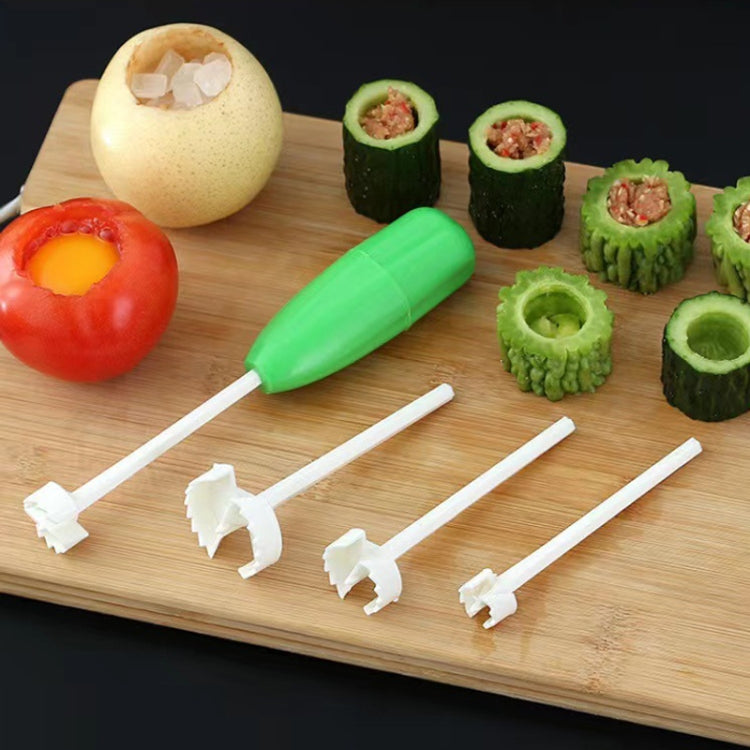 Dụng cụ khoét lõi rau củ 4 trong 1, dụng cụ khoét trái cây nhà bếp