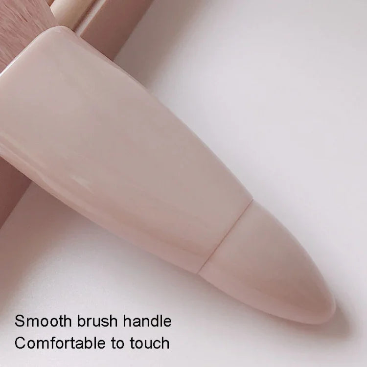 Bộ 5 cọ trang điểm di động kích thước trung bình kèm gương, cọ trang điểm mini đa chức năng, màu nâu, đỏ hồng, hồng, xanh huỳnh quang
