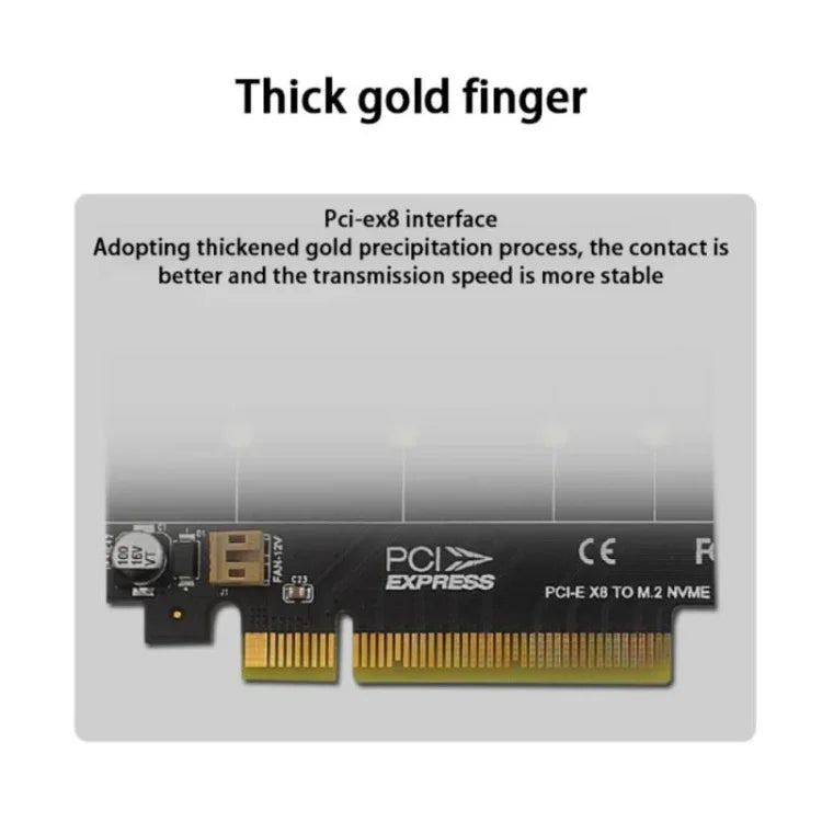 Card chuyển đổi ổ đĩa kép PCI-E X8 NVME M.2 MKEY SSD mảng RAID mở rộng, PH45