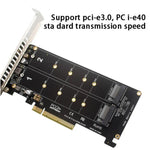 Card chuyển đổi ổ đĩa kép PCI-E X8 NVME M.2 MKEY SSD mảng RAID mở rộng, PH45