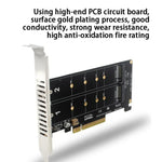 Card chuyển đổi ổ đĩa kép PCI-E X8 NVME M.2 MKEY SSD mảng RAID mở rộng, PH45