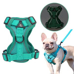 Bộ Áo Giáp Dây Dẫn + Dây Dẫn Thú Cưng Phản Quang Thoáng Khí Cho Chó Mèo, S, M, L, XL