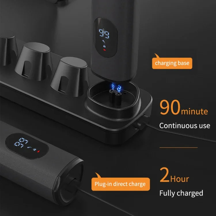 Bộ tông đơ cắt tóc 5 trong 1 có màn hình kỹ thuật số, rửa nước, tông đơ cắt lông mũi điện LK-881 5 trong 1 (Bạc)