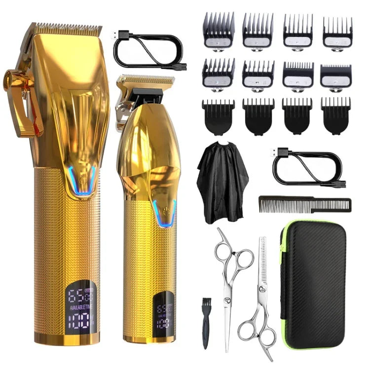 Bộ dụng cụ cắt tóc điện cho nam, tông đơ điện tạo kiểu, LM-2027 2 trong 1 (Đen), LM-2027 2 trong 1 (Vàng)