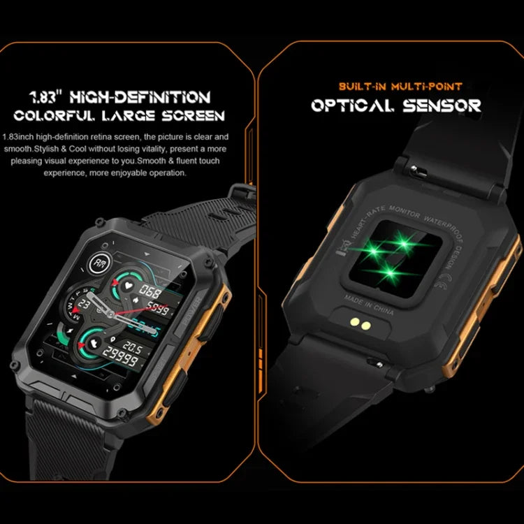 Đồng hồ thể thao thông minh C20 Pro màn hình 1.83 inch chống nước IP68, Hỗ trợ gọi Bluetooth, ba khả năng chống
