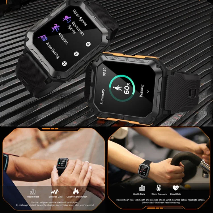 Đồng hồ thể thao thông minh C20 Pro màn hình 1.83 inch chống nước IP68, Hỗ trợ gọi Bluetooth, ba khả năng chống