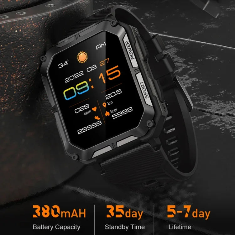 Đồng hồ thể thao thông minh C20 Pro màn hình 1.83 inch chống nước IP68, Hỗ trợ gọi Bluetooth, ba khả năng chống