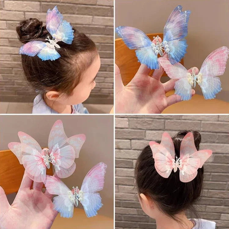 Kẹp Tóc Bướm Trẻ Em Thủ Công Lò Xo Bướm Phụ Kiện Tóc